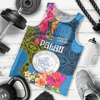 Palau Independence Day Men Tank Top 1st October 30th Anniversary Polynesian Jungle Flower LT03 - Polynesian Pride
