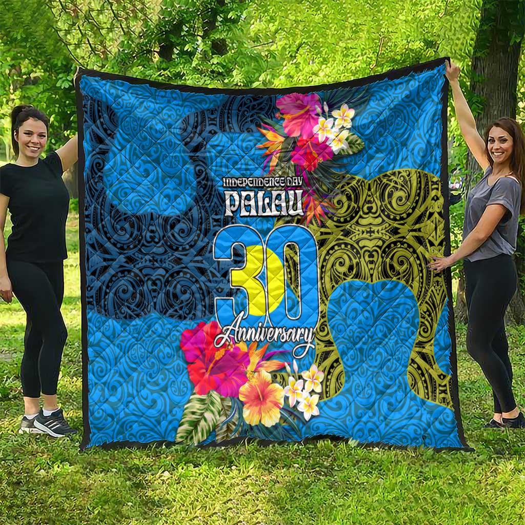 Palau Independence Day Quilt 1st October 30th Anniversary Polynesian Jungle Flower LT03 - Polynesian Pride