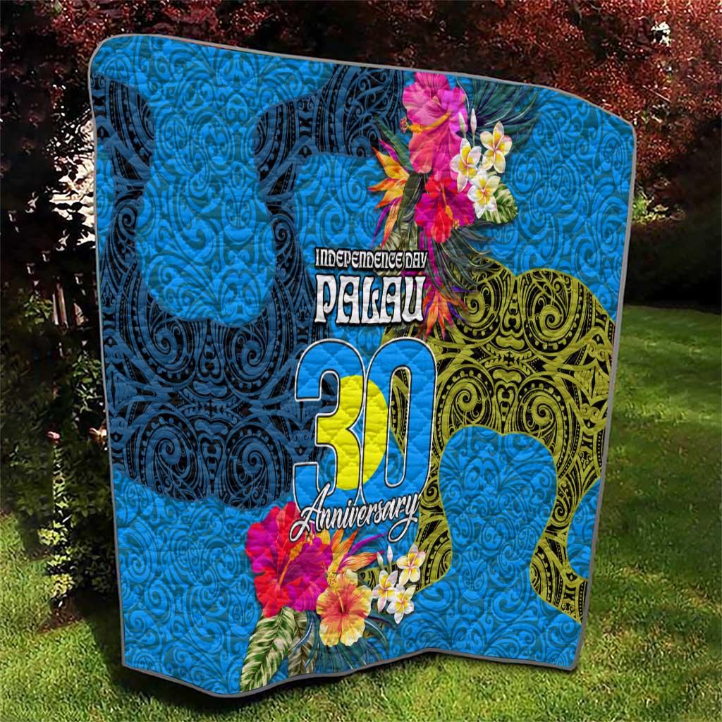 Palau Independence Day Quilt 1st October 30th Anniversary Polynesian Jungle Flower LT03 - Polynesian Pride