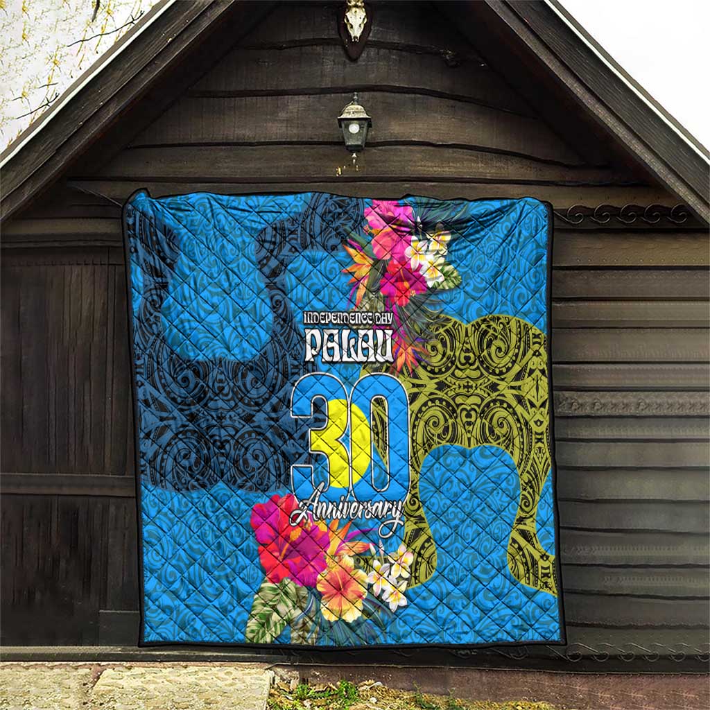 Palau Independence Day Quilt 1st October 30th Anniversary Polynesian Jungle Flower LT03 - Polynesian Pride