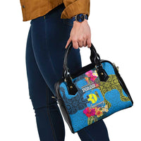 Palau Independence Day Shoulder Handbag 1st October 30th Anniversary Polynesian Jungle Flower LT03 - Polynesian Pride