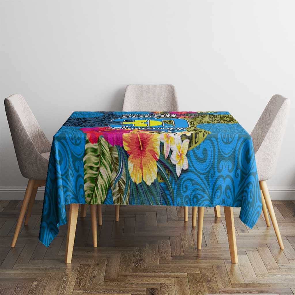 Palau Independence Day Tablecloth 1st October 30th Anniversary Polynesian Jungle Flower LT03 - Polynesian Pride