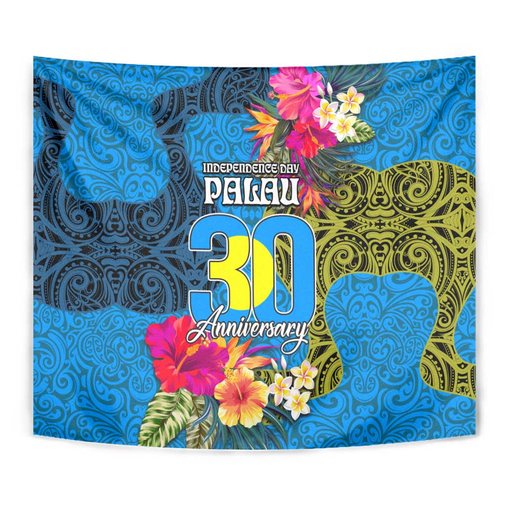 Palau Independence Day Tapestry 1st October 30th Anniversary Polynesian Jungle Flower LT03 - Polynesian Pride
