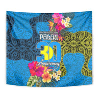 Palau Independence Day Tapestry 1st October 30th Anniversary Polynesian Jungle Flower LT03 - Polynesian Pride