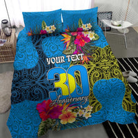 Personalised Palau Independence Day Bedding Set 1st October 30th Anniversary Polynesian Jungle Flower LT03 - Polynesian Pride