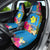 Personalised Palau Independence Day Car Seat Cover 1st October 30th Anniversary Polynesian Jungle Flower