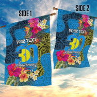 Personalised Palau Independence Day Garden Flag 1st October 30th Anniversary Polynesian Jungle Flower LT03 - Polynesian Pride