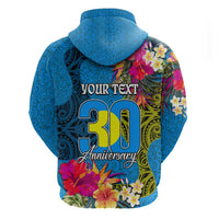 Personalised Palau Independence Day Hoodie 1st October 30th Anniversary Polynesian Jungle Flower LT03 - Polynesian Pride
