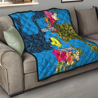 Personalised Palau Independence Day Quilt 1st October 30th Anniversary Polynesian Jungle Flower LT03 - Polynesian Pride