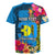 Personalised Palau Independence Day Rugby Jersey 1st October 30th Anniversary Polynesian Jungle Flower