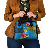 Personalised Palau Independence Day Shoulder Handbag 1st October 30th Anniversary Polynesian Jungle Flower LT03 - Polynesian Pride