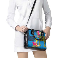 Personalised Palau Independence Day Shoulder Handbag 1st October 30th Anniversary Polynesian Jungle Flower LT03 - Polynesian Pride