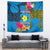 Personalised Palau Independence Day Tapestry 1st October 30th Anniversary Polynesian Jungle Flower