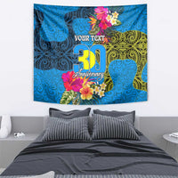 Personalised Palau Independence Day Tapestry 1st October 30th Anniversary Polynesian Jungle Flower LT03 - Polynesian Pride