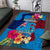 Tuvalu Independence Day Area Rug 1st October 46th Anniversary Polynesian Jungle Flower