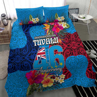 Tuvalu Independence Day Bedding Set 1st October 46th Anniversary Polynesian Jungle Flower LT03 - Polynesian Pride