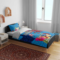 Tuvalu Independence Day Bedding Set 1st October 46th Anniversary Polynesian Jungle Flower LT03 - Polynesian Pride