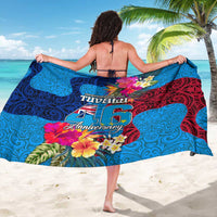 Tuvalu Independence Day Sarong 1st October 46th Anniversary Polynesian Jungle Flower LT03 - Polynesian Pride