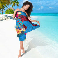 Tuvalu Independence Day Sarong 1st October 46th Anniversary Polynesian Jungle Flower LT03 - Polynesian Pride