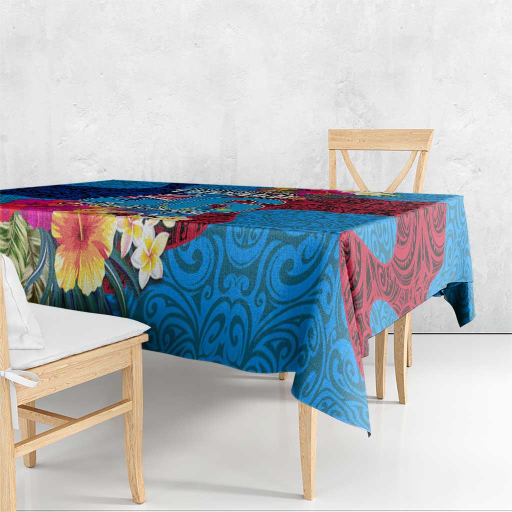 Tuvalu Independence Day Tablecloth 1st October 46th Anniversary Polynesian Jungle Flower LT03 - Polynesian Pride