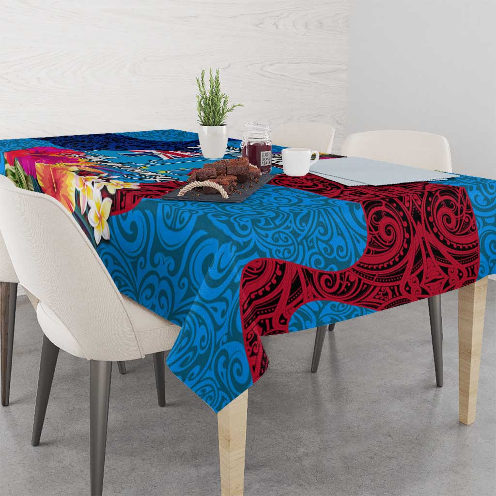 Tuvalu Independence Day Tablecloth 1st October 46th Anniversary Polynesian Jungle Flower LT03 - Polynesian Pride