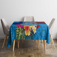 Tuvalu Independence Day Tablecloth 1st October 46th Anniversary Polynesian Jungle Flower LT03 - Polynesian Pride