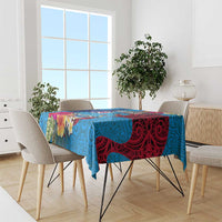 Tuvalu Independence Day Tablecloth 1st October 46th Anniversary Polynesian Jungle Flower LT03 - Polynesian Pride