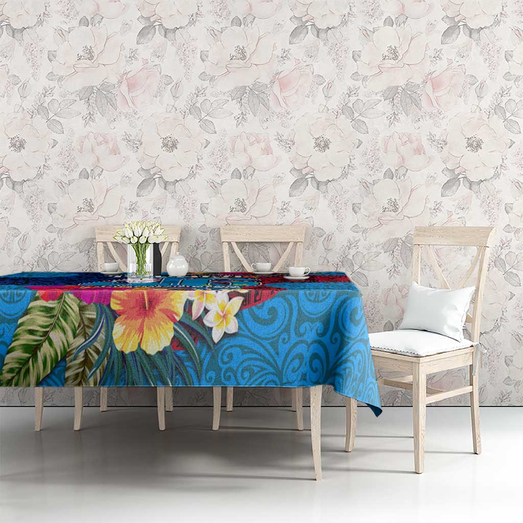 Tuvalu Independence Day Tablecloth 1st October 46th Anniversary Polynesian Jungle Flower LT03 - Polynesian Pride