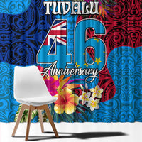 Tuvalu Independence Day Window Curtain 1st October 46th Anniversary Polynesian Jungle Flower LT03 - Polynesian Pride