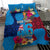 Personalised Tuvalu Independence Day Bedding Set 1st October 46th Anniversary Polynesian Jungle Flower