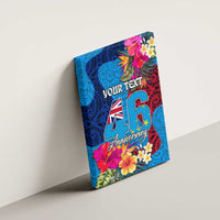 Personalised Tuvalu Independence Day Canvas Wall Art 1st October 46th Anniversary Polynesian Jungle Flower LT03 - Polynesian Pride