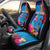 Personalised Tuvalu Independence Day Car Seat Cover 1st October 46th Anniversary Polynesian Jungle Flower