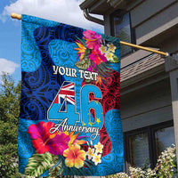 Personalised Tuvalu Independence Day Garden Flag 1st October 46th Anniversary Polynesian Jungle Flower LT03 - Polynesian Pride