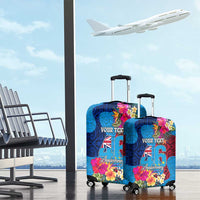 Personalised Tuvalu Independence Day Luggage Cover 1st October 46th Anniversary Polynesian Jungle Flower LT03 - Polynesian Pride