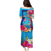 Personalised Tuvalu Independence Day Puletasi 1st October 46th Anniversary Polynesian Jungle Flower LT03 - Polynesian Pride