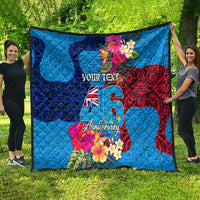 Personalised Tuvalu Independence Day Quilt 1st October 46th Anniversary Polynesian Jungle Flower LT03 - Polynesian Pride