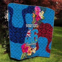 Personalised Tuvalu Independence Day Quilt 1st October 46th Anniversary Polynesian Jungle Flower LT03 - Polynesian Pride