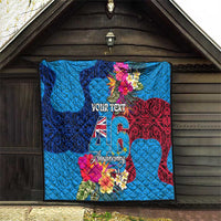 Personalised Tuvalu Independence Day Quilt 1st October 46th Anniversary Polynesian Jungle Flower LT03 - Polynesian Pride