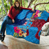 Personalised Tuvalu Independence Day Quilt 1st October 46th Anniversary Polynesian Jungle Flower LT03 - Polynesian Pride