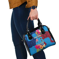Personalised Tuvalu Independence Day Shoulder Handbag 1st October 46th Anniversary Polynesian Jungle Flower LT03 - Polynesian Pride