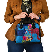 Personalised Tuvalu Independence Day Shoulder Handbag 1st October 46th Anniversary Polynesian Jungle Flower LT03 - Polynesian Pride