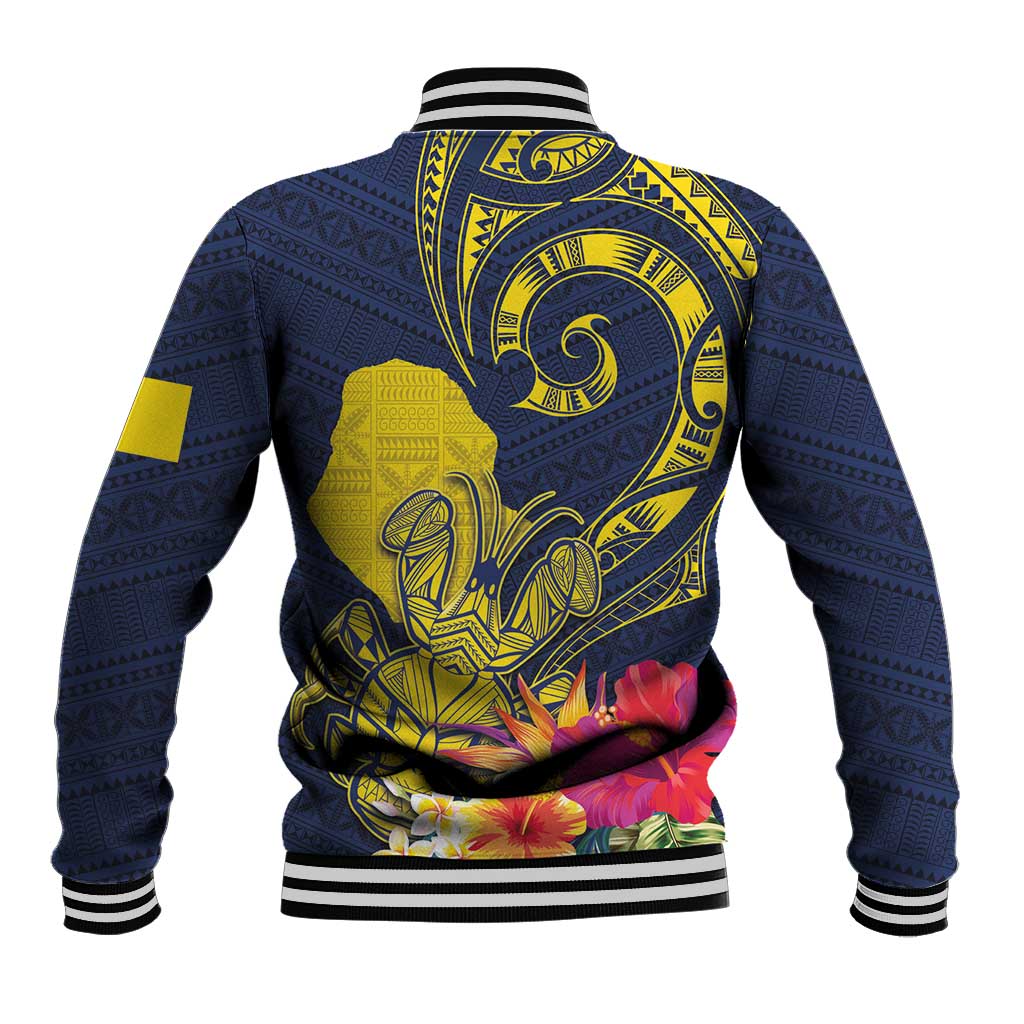 Niue Independence Day Baseball Jacket Hiapo Pattern Hibiscus Plumeria and Uga LT03 - Polynesian Pride
