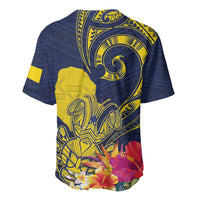 Niue Independence Day Baseball Jersey Hiapo Pattern Hibiscus Plumeria and Uga LT03 - Polynesian Pride