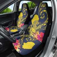 Niue Independence Day Car Seat Cover Hiapo Pattern Hibiscus Plumeria and Uga LT03 - Polynesian Pride