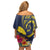 Niue Independence Day Family Matching Off Shoulder Short Dress and Hawaiian Shirt Hiapo Pattern Hibiscus Plumeria and Uga