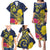 Niue Independence Day Family Matching Puletasi and Hawaiian Shirt Hiapo Pattern Hibiscus Plumeria and Uga