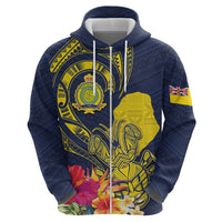 Niue Independence Day Hoodie Hiapo Pattern Hibiscus Plumeria and Uga LT03 - Polynesian Pride
