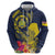 Niue Independence Day Hoodie Hiapo Pattern Hibiscus Plumeria and Uga