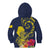 Niue Independence Day Kid Hoodie Hiapo Pattern Hibiscus Plumeria and Uga