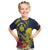 Niue Independence Day Kid T Shirt Hiapo Pattern Hibiscus Plumeria and Uga